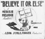 Watch Believe It or Else (Short 1939) Online Putlocker
